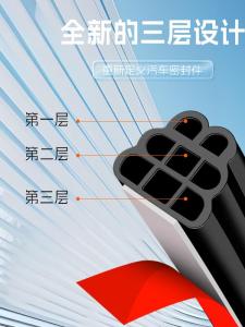 Thickened Three-layer Car Door Seal Strip Soundproof Dust-proof Waterproof Special Glue Strip for Whole Vehicle Noise Reduction