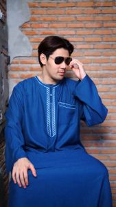 โต๊ปชายมุสลิม แบนร์ดอีก๊าฟ งานพรีเมี่ยม  เนื้อผ้าคอลต้อล ใส่ไปละหมาด   AE20 รุสมีนีมุสลิม