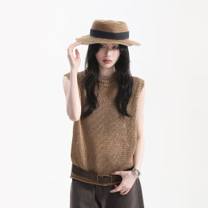 Áo Dạ Quần Vintage Thêu Ren Xuyên Thấu Không Tay