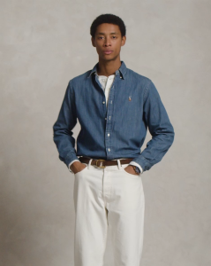 Polo Ralph Lauren Men Classic Fit Denim Long Sleeve Shirt