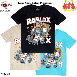 KFS 93 Baju Kaos Roblox Astronot Space Anak Laki-laki Perempuan Katun Premium Lembut