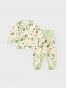 Pure Cotton High Waist Baby Girls Sleepwear Set Child Home Clothes Spring Autumn Seasonal Use Comfortable Soft Fabric