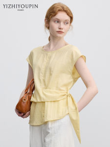 French Design Flounced Short Sleeves Blouse