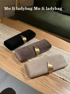 Ladies Fancy Golden Leaf Elegant Dinner Clutch Womens Banquet Evening Dress Bag Cheongsam Match Evening Dress Small Bag