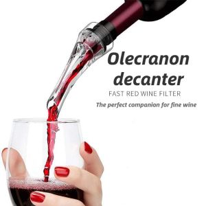 Magic Wine Decanter Red Wine Aerating Pourer Spout Decanter Wine Aerator Quick Aerating Pouring Tool Pump Portable Filter