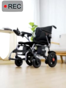 Multifunctional four-wheel electric wheelchair elderly disabled shock-absorbing walker foldable luxury wheelchair