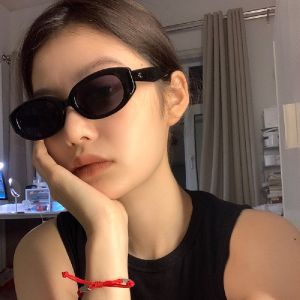 Retro small frame hiking camping sunglasses personalized oval frame hiking sunglasses slimming and high-end sunglasses
