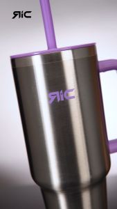 Mr Ric 40z Adventure Travel Stainless Steel Tumbler with Silicone Straw Double Wall Vacuum Cup Flowstate Tumbler