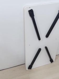 1 Cái Chân Bàn Có Thể Gập Lại Chân Kim Loại Cho Bàn Máy Tính Giường Cắm Trại Chân Máy Hỗ Trợ Cao Su Sắt Hợp Kim Nhôm Màu Đen (Trắng Tùy Chọn)