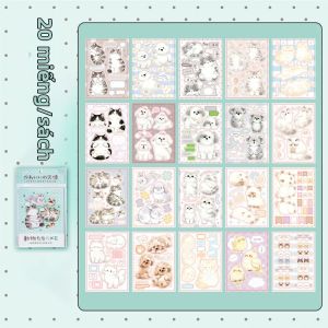 Mr.paper | Sổ Ghi Chú Hình Thú Dễ Thương Phong Cách Nhật Bản Sticker Tự Làm Vui Nhộn Để Dán Phong Bì & Đánh Dấu Trang Đồ Dùng Văn Phòng Phẩm Có Thể Viết Lên Được