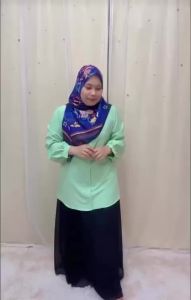 【NYDIA FASHION】BLOUSE HIDDEN ZIP BUTTON LONG SLEEVE Muslimah Fashion