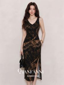 QFN | Vintage French Style Strapless Slim Fit Slit Maxi Dress