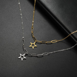 Cazador Trendy Kpop Star Necklaces for Women Stainless Steel Tassel Chain Necklace Party Birthday Gift Jewelry 2025 Wholesale
