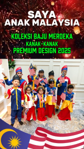 Baju Merdeka Budak Lelaki Premium Design 2025 (FREE Lencana Jalur Gemilang - Magnet + UV)