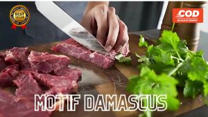 Pisau Dapur Tajam & Anti Karat Pola Damaskus