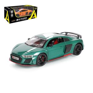 Audí R8V10 Car Model Toy Alloy Sound And Light Retro Reversible Collectible Static Diecast Car Model for Boys And Girls