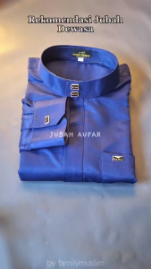 Aufar thobe arab slimfit jubah pria remaja lengan manset polosan gamis laki laki dewasa zipper