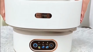 Portable Washing Machine 12L Mini Foldable Washer with Spin Basket 3 Modes Travel Laundry Machine for Socks Baby Clothes