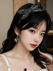 Bows Lace Rhinestone Headband Female 2024 New Arrival Wide Edge High Skull Top Hair Fixer Widened Headband Hairpin for Hair Washing