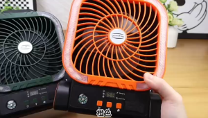 FunTechX 10400mAh Portable Solar Camping Fan LED Light Rechargeable Foldable Outdoor Emergency Fan