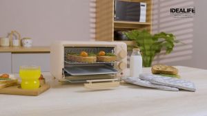 Idealife Mini Oven Toaster 12L Low Watt 400W | Pemanggang Listrik Kue Roti Kapasitas Kecil IL-312