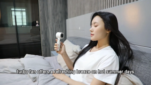 2025 4000mAh Portable USB Folding Mini Fan Digital Display High Speed Cold Compress Pocket Handheld Fan Cooling USB Charge Small Kipas  kipas berdiri kipas angin sejuk