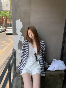 Sun Protection Womens Outerwear Striped Casual Shirt