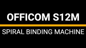 Officom S12M Binder Spiral Binding Machine Heavy Duty 46 Holes A4 Size Pitch: 4:1