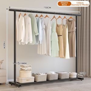youqin | Floor Standing Easy-to-Install Single Pole Clothes Drying Rack