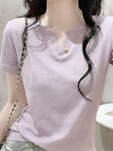 V.C.I | Skinny V-Neck Structured T-Shirt