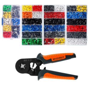 Ferrules CRIMPING ชุดเครื่องมือAWG23-7 RATCHET Self-Adjusting Crimper Plier ชุด 400/800/1200/1900/2000pcs Ferrules เทอร์มินัล