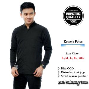 Promo Baju Koko Warna Hitam Pria Dewasa Lengan Panjang Best Seller Koko Hadroh Gus Azmi XXL Jumbo Hilwa Al Qorni