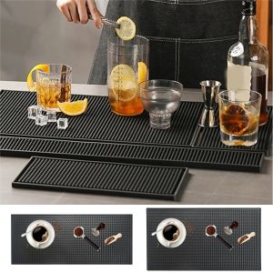 Anti-slip Rubber Bar Mat PVC Coffee Cup Mat Coaster Waterproof Heat Resistant Drain Mat for Home Bar Cafe Countertop Accessories