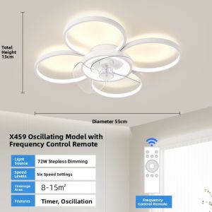 Chigo | Invisible Nordic Style Ceiling Fan Light