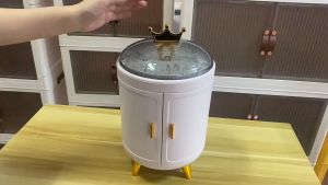 Tủ Đựng Đồ Trang Sức Vương Miện Nhỏ Gọn Tiện Lợi - Hộp Đựng Bông Tai Dây Chuyền Nhẫn Cao Cấp Có Nắp Đậy Chống Bụi Bẩn