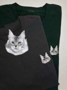 Lovinland Customized Pet Embroidery T-shirt Three Dimensional Embroidery Color Restoration Gift Pet Commemoration
