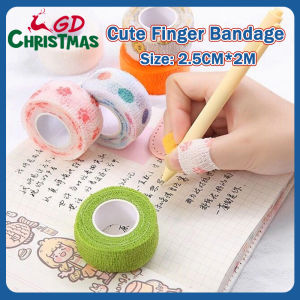 GD Christmas 1pcs 2.5CM*2M Cute Printed Self Adhesive Elastic Bandage Colorful Sports Wrap Tape First Aid Kit Tape