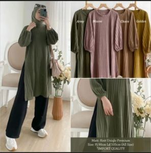 DRES tunik knit hornet atasan tunik terbaru bahan hornet atasan wanita