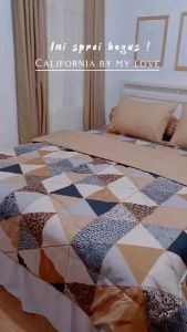 Sprei California Flower Edition Ukuran 180x200 King Fitted Tinggi 20