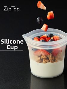 ZipTop | Portable Platinum Silicone Cup and Food Storage Bag