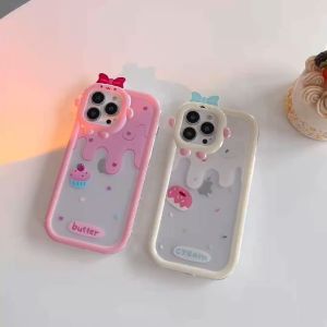 FOX Casing iPhone X XS XR 11 12 12 Pro 12 Pro Max Case TPU Transparant Donat Cute with 3D Camera Pita