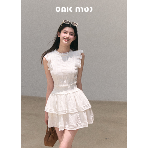 OAKMOO | Đầm Ôm Phong Cách Học Đường Có Tay Voan