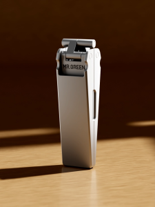Màu xanh lá cây gấp Nail Clipper tiện dụng sáng tạo Nail Clipper nhập khẩu sắc bằng thép không gỉ và không dễ dàng để giật gân