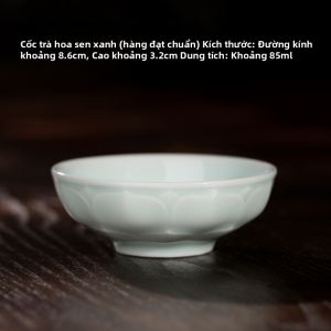 SANQINTANG | Tách Trà Cá Nhân Cao Cấp Lá Sen Celadon