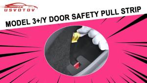 Car Door Emergency Release Pull Cord for Tesla Model 3 Y Juniper 2025 2026 Rear Door Emergency Switch Pull Rope Safety Accessory