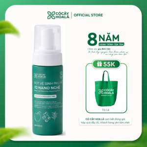 Dung Dịch Vệ Sinh Phụ Nữ Cỏ Cây Hoa Lá Nano Nghệ 150ml x2 – Làm Sạch Dịu Nhẹ Ngừa Viêm An Toàn Cho Mẹ Bầu