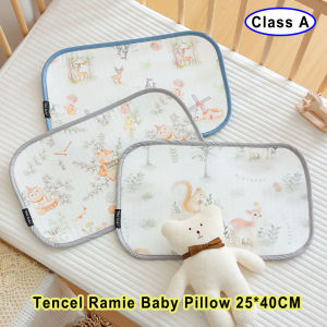 Cool Nweborn Flat Pillow Summer Ramie Tencel Baby Protection Pillow Anti-Spitting Cushion Towel