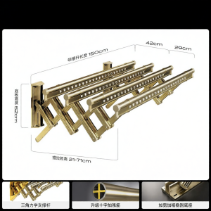 MINGZHI | Telescopic Clothes Drying Rack Outdoor Balcony Use