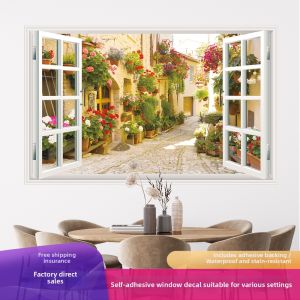 3D Effect Self-Adhesive Waterproof Nature Scenery Wall Sticker