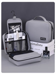 Mens Travel Toiletry Bag Portable High Capacity Wet And Dry Separation Bath Care Cosmetic Bag Storage Organizer for Trip